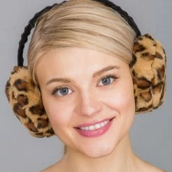 Wona Trading Leopard Faux Fur Earmuffs
