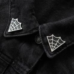 Ectogasm Cobweb Collar Point Enamel Pin Set