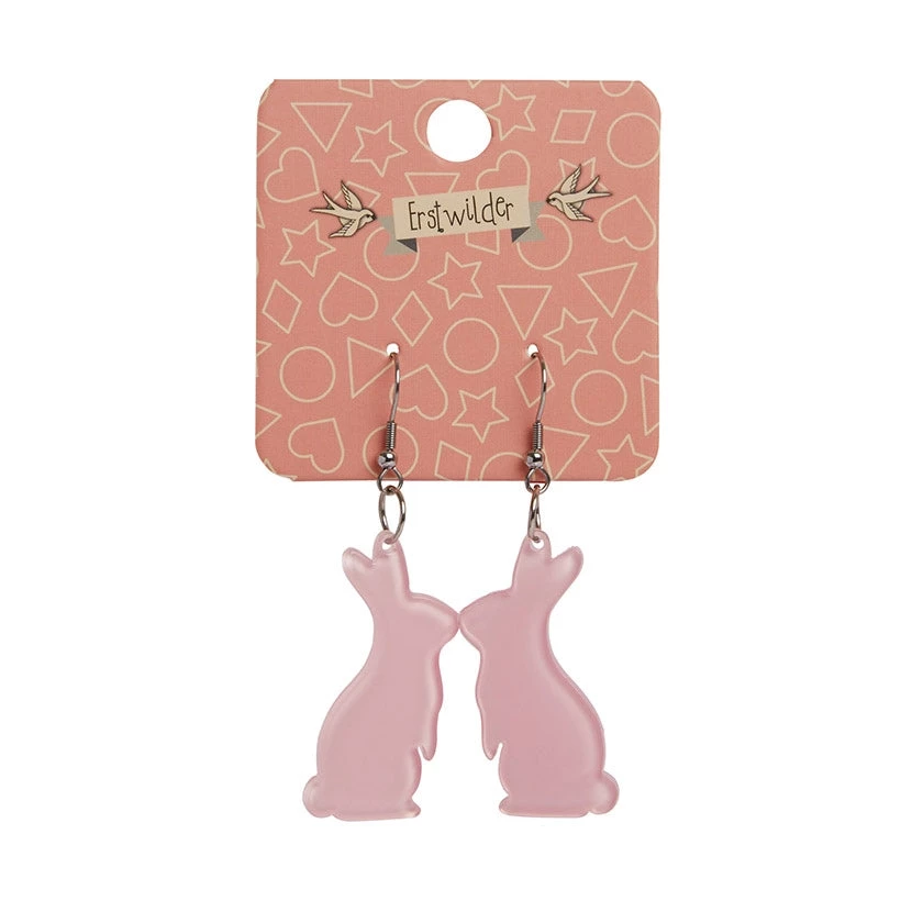 Erstwilder ACCESSORIES Bunny Essentials Dangle Earrings - Pink 4 Erstwilder ACCESSORIES Bunny Essentials Dangle Earrings - Pink