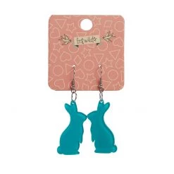 Erstwilder Bunny Essentials Dangle Earrings - Teal
