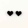 Erstwilder "With Love" Essentials Heart Post Earrings - Black Ripple 2 Erstwilder "With Love" Essentials Heart Post Earrings - Black Ripple