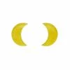 Erstwilder ACCESSORIES Essentials Crescent Moon Post Earrings - Yellow Glitter