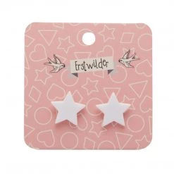 Erstwilder Essentials Star Post Earrings - White