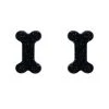 Erstwilder Halloween Essentials Bones Post Earrings - Black Glitter ACCESSORIES