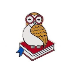 Erstwilder EVERYTHING ELSE Studious Snow Owl Enamel Pin
