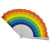 Red Apple Accessories Folding Fan In Rainbow