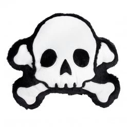 Sourpuss Clothing Furry Skull & Bones Pillow By Sourpuss EVERYTHING ELSE