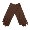 Selini Retro Fleece-Lined Knit Gloves In Brown ACCESSORIES