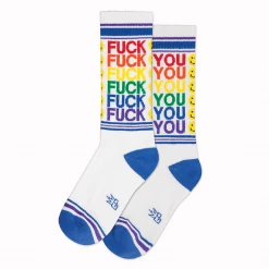 Gumball Poodle "Fuck You" Smiley Unisex Crew Socks