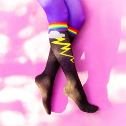 Gumball Poodle ACCESSORIES Rainbow Storm Unisex Knee Socks