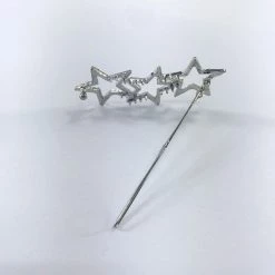 Clear Color Accessories Jeweled Stars Hair Clip