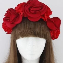 H & D Accessories Rose Headband In Red
