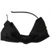 Girly Accessories Black Satin Bow Headband