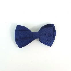 Naked City Clothing Ribbon Bow Hair Clip In Dark Blue
