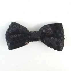 Naked City Clothing ACCESSORIES Sequin Bow Hair Clip In Black