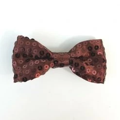 Naked City Clothing Sequin Bow Hair Clip In Brown