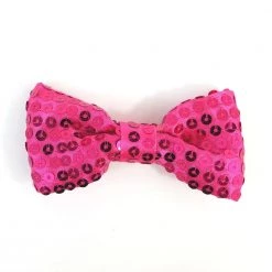 Naked City Clothing Sequin Bow Hair Clip In Hot Pink
