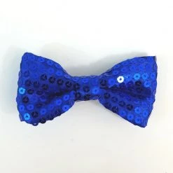 Naked City Clothing Sequin Bow Hair Clip In Royal Blue ACCESSORIES