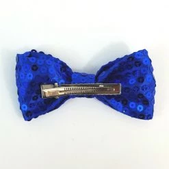 Naked City Clothing Sequin Bow Hair Clip In Royal Blue ACCESSORIES