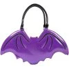 Too Fast Clothing Purple Glitter Bat Handbag By Too Fast ACCESSORIES