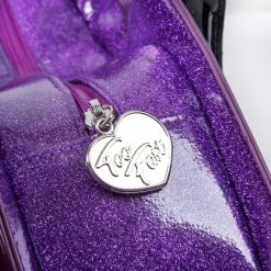 Too Fast Clothing Purple Glitter Bat Handbag By Too Fast ACCESSORIES