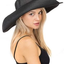 Cap Zone 5.5" Wide Wired Brim Sun Hat In Black ACCESSORIES