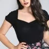 Hell Bunny Mia Top In Black APPAREL