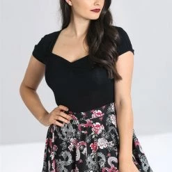 Hell Bunny Mia Top In Black APPAREL