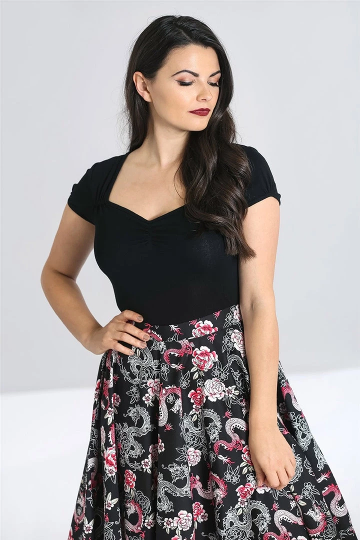 Hell Bunny Mia Top In Black APPAREL 4 Hell Bunny Mia Top In Black APPAREL