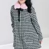 Milo Houndstooth Coat By Hell Bunny