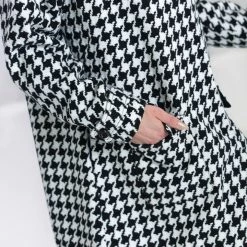 Milo Houndstooth Coat By Hell Bunny