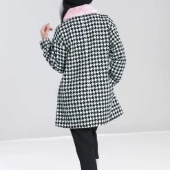 Milo Houndstooth Coat By Hell Bunny