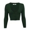 MAK Cropped Cardigan Hunter Green