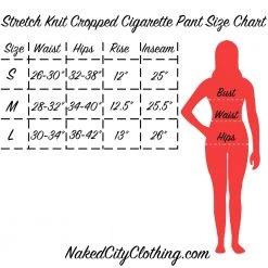 Chocolate USA Black & White Diamond Print Stretch Knit Cropped Cigarette Pants APPAREL