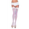Leg Avenue XL & LARGER Plus Size Sheer Thigh Highs With Lace Top In White