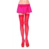 Leg Avenue Nylon Sheer Thigh Highs With Lace Top In Red