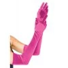Leg Avenue Opera Length Satin Gloves In Fuchsia ACCESSORIES