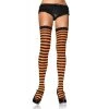 Leg Avenue Striped Thigh Highs In Orange & Black HOSIERY