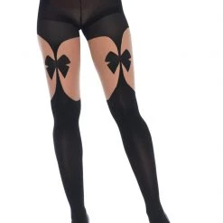 Leg Avenue Bow Garterbelt Look Pantyhose HOSIERY