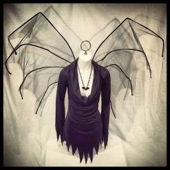 Leg Avenue Cowl Neck Tattered Dress - Size Small/Medium