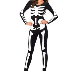 Leg Avenue Black Glow-In-The-Dark Skeleton Catsuit