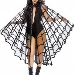 Naked City Halloween Sales 13 Leg Avenue Spiderweb Mesh Cape
