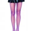 Leg Avenue Industrial Fishnet Pantyhose In Purple HOSIERY