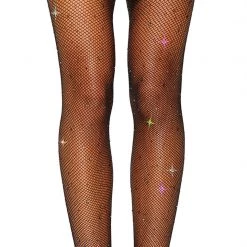 Leg Avenue Rhinestone Fishnet Tights In Black HOSIERY