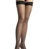 Leg Avenue Industrial Fishnet Thigh Highs In Black