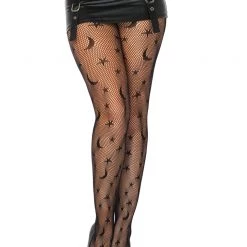Leg Avenue Black Celestial Net Tights