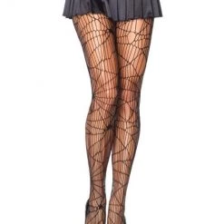 Leg Avenue Distressed Net Pantyhose In Black