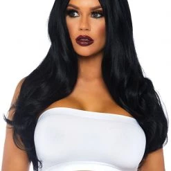 Naked City Halloween Sales 29 Leg Avenue Long Wavy Black Wig