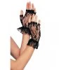 Leg Avenue Lace Fingerless Gloves In Black
