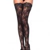 Leg Avenue Stay Up Floral Lace Thigh Highs HOSIERY